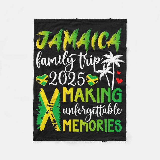 Jamaica Family Trip 2025 Making Memories Jamaica V Fleece Blanket (Front)