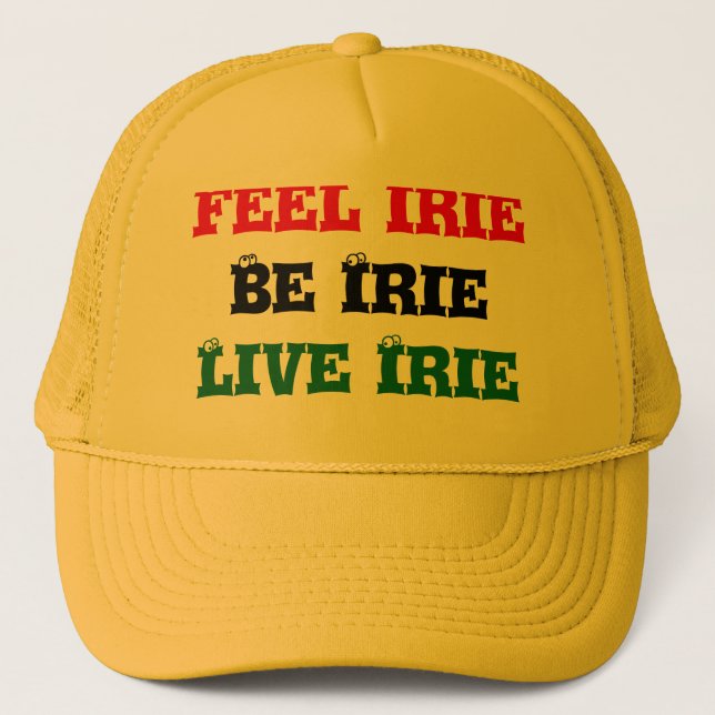 Jamaica feel irie trucker hat (Front)