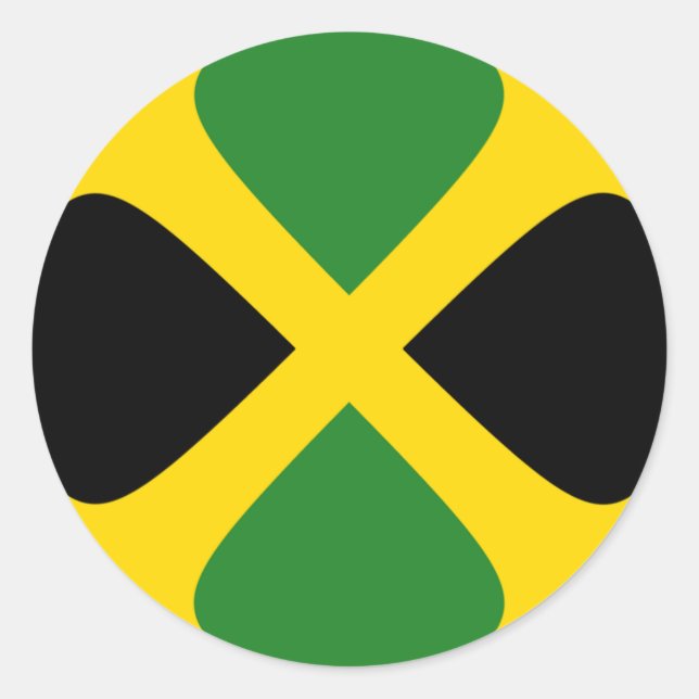 Jamaica Fisheye Flag Sticker (Front)