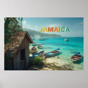 jamaica fishing shack poster