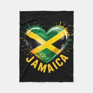 Jamaica flag afro pride black roots men woman fleece blanket