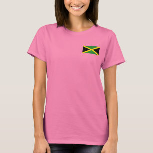 Jamaica Flag and Map dk T-Shirt