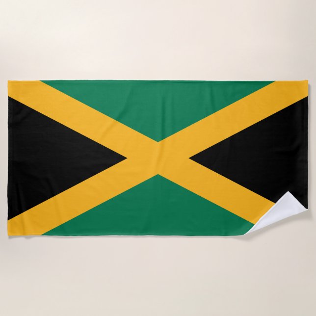 Jamaica Flag Beach Towel (Front)