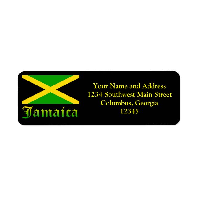 Jamaica Flag, Black, Green and Yellow (Front)