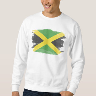 Jamaica flag brush stroke, national flag sweatshirt