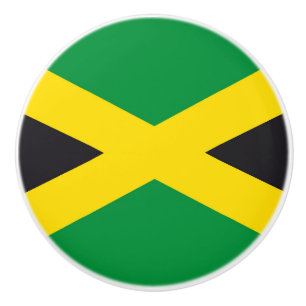 Jamaica flag ceramic knob