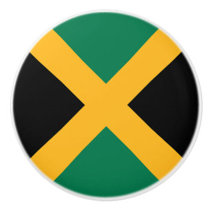 Jamaica Flag Ceramic Knob