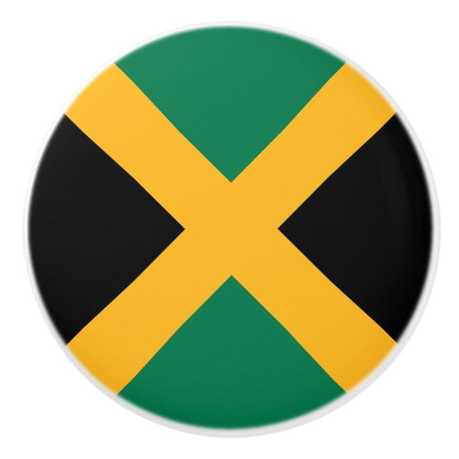 Jamaica Flag Ceramic Knob (Front)