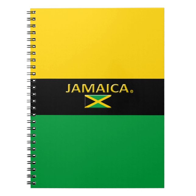 Jamaica Flag Colours Modern Notebook (Front)