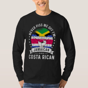 Jamaica Flag Costa Rica Grown Humor Citizen Pride T-Shirt