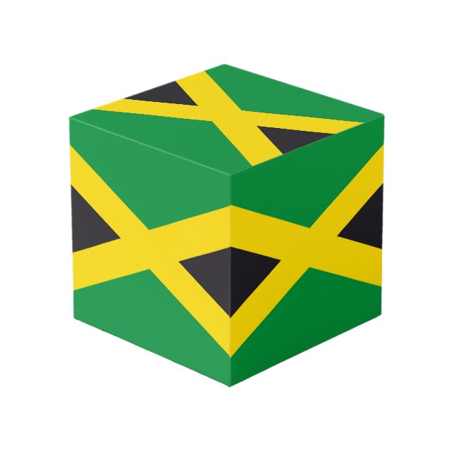 Jamaica flag cube (Front Angled)