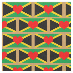 Jamaica Flag Fabric & Heart, trendy fashion/reggae