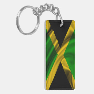 Jamaica Flag Fabric Key Ring