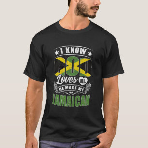 Jamaica Flag God Loves Me Jamaicans T-Shirt