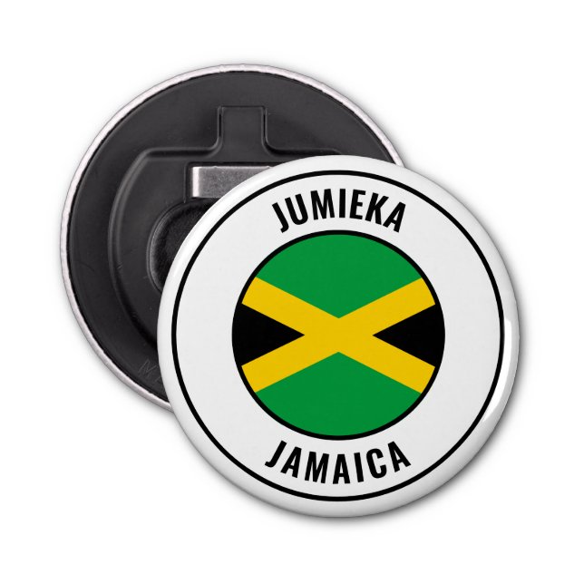 Jamaica Flag Gorgeous Patriotic Bottle Opener (Front)