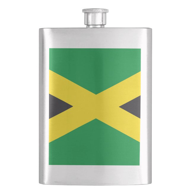 Jamaica flag hip flask (Front)