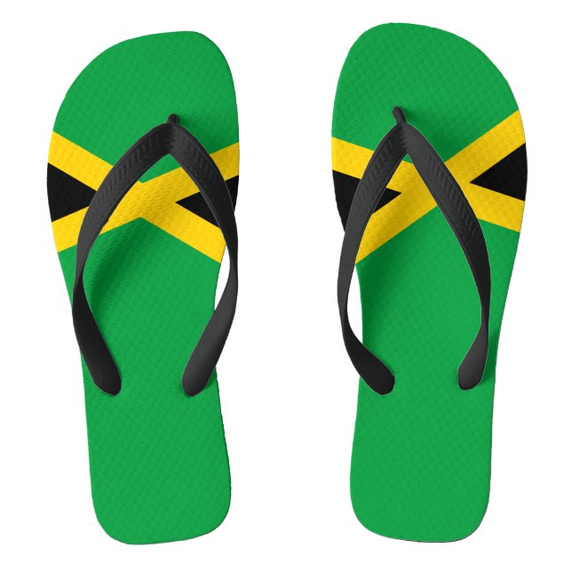 Jamaica Flag Jamaican Caribbean Carnival Jandals (Footbed)