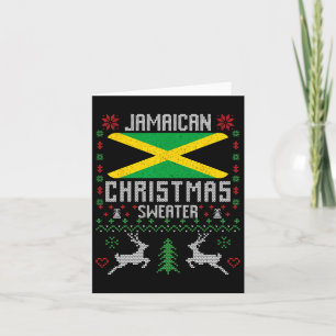 Jamaica Flag Jamaican Christmas Sweater  Card