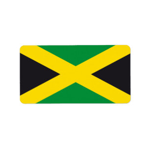 Jamaica flag label