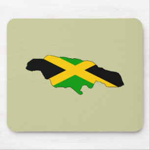 Jamaica flag map mouse pad