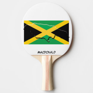 JAMAICA FLAG & MAP Personalised Ping Pong Paddle
