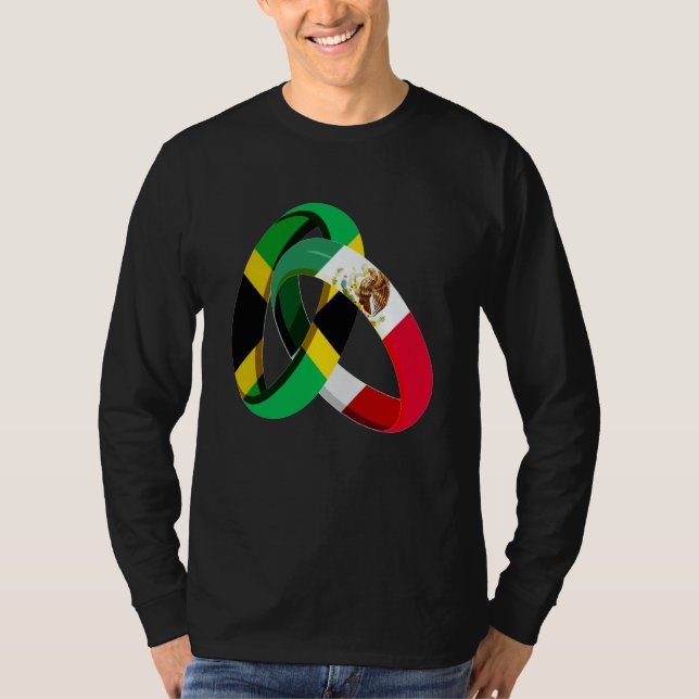 Jamaica Flag Mexico Grown Ring Marriage Wedding T-Shirt (Front)