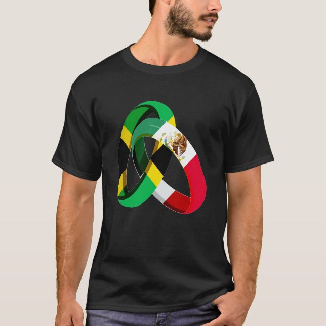 Jamaica Flag Mexico Grown Ring Marriage Wedding T-Shirt (Front)