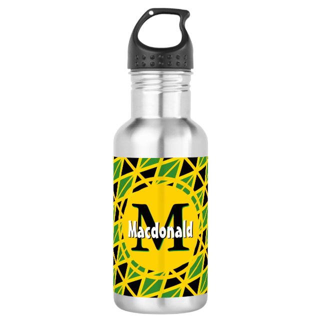 JAMAICA FLAG Patriotic Personalised 532 Ml Water Bottle (Front)