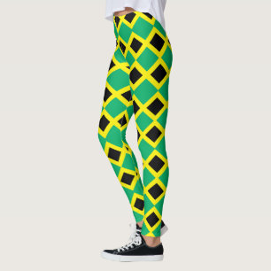 Jamaica flag pattern leggings