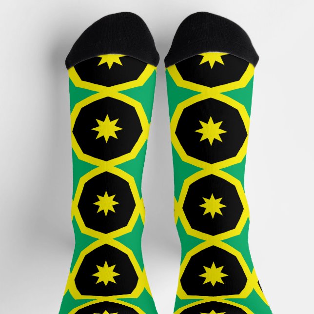 Jamaica flag pattern socks (Top)