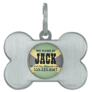 Jamaica Flag Pet ID Tag