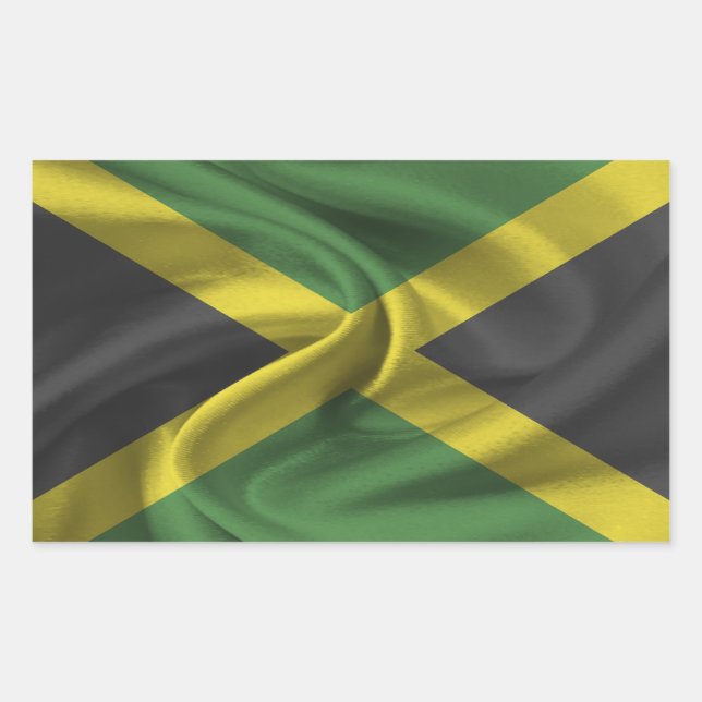 Jamaica Flag Rectangular Sticker (Front)