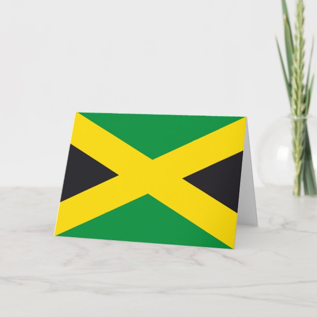 Jamaica flag thank you card (Front)