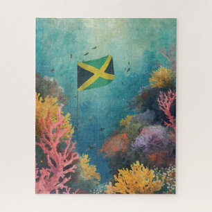 jamaica flag under water 10/25 jigsaw puzzle