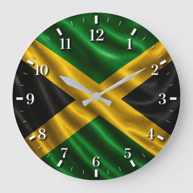Jamaica Flag Watch 2026 Large Clock (Front)