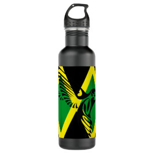 Jamaica Flag with Hummingbird 02 710 Ml Water Bottle