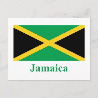 Jamaica Flag with Name Postcard