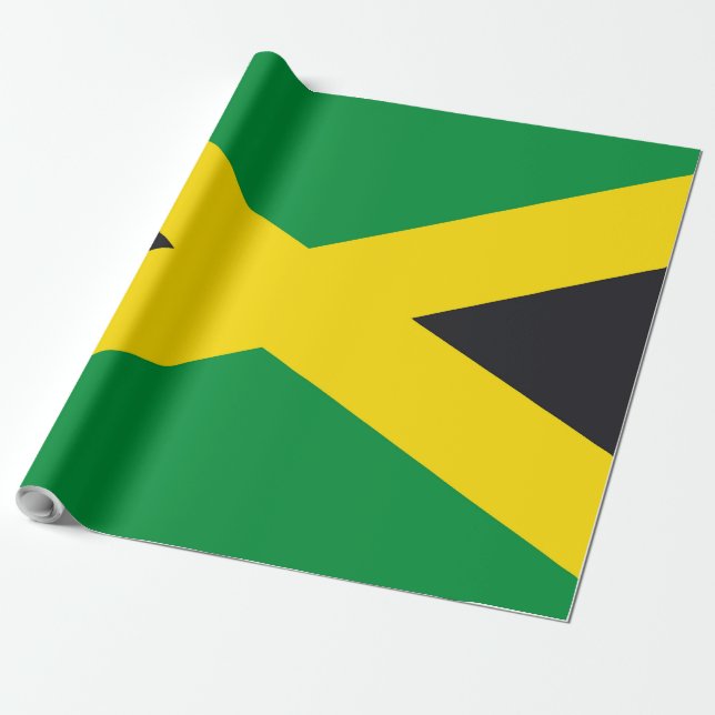 Jamaica flag wrapping paper (Unrolled)