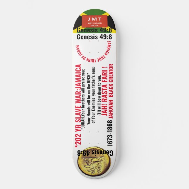 JAMAICA. GEN 49 VR 9  8 1/4" Skateboard Deck (Front)