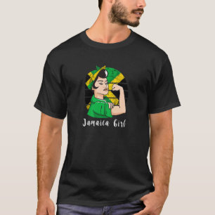 Jamaica Girls Pride Jamaican Roots Freedom Fight P T-Shirt