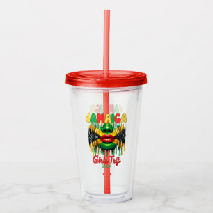 Jamaica Girls Trip 2024 Tropical Beach Getaway Acrylic Tumbler