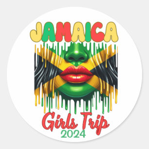 Jamaica Girls Trip 2024 Tropical Beach Getaway Classic Round Sticker