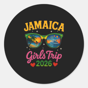 Jamaica Girls Trip 2026 Matching Family Cruise Squ Classic Round Sticker