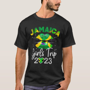 Jamaica Girls Trip Vacation Travel Matching Lips 2 T-Shirt