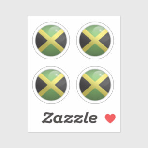 Jamaica Glossy Circle Flag