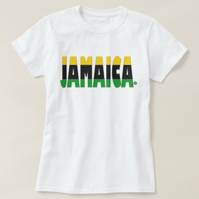Jamaica Gold Black Green Stripes Jamaica T-Shirt (Design Front)