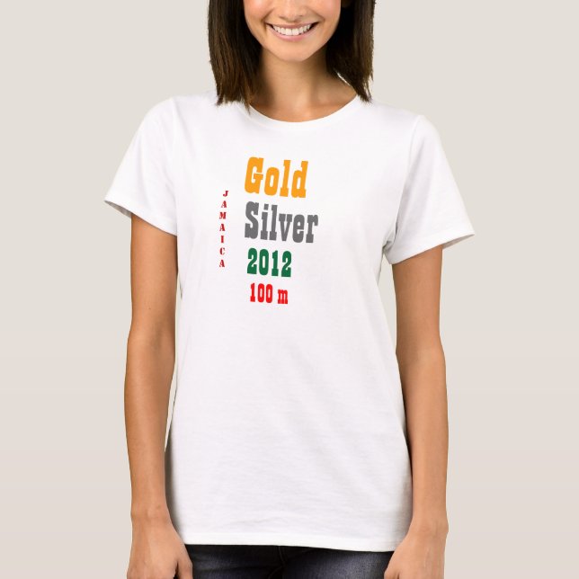 Jamaica gold silver  t-shirts (Front)