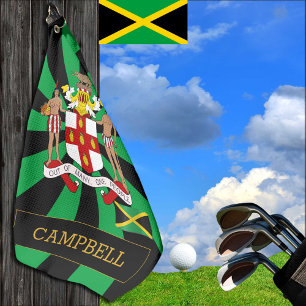 Jamaica Golf Towel & Jamaican Flag / Patriots
