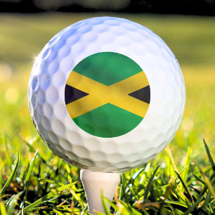 Jamaica Green Black & Gold Jamaican Flag Golf Balls