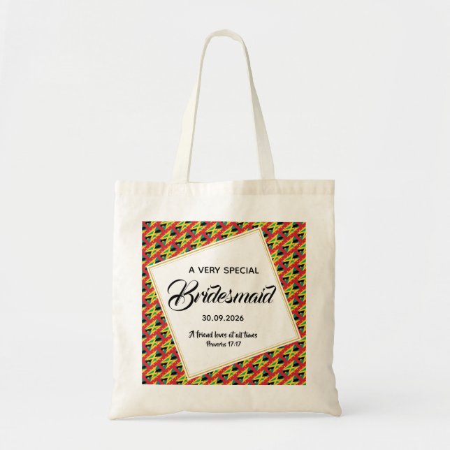 JAMAICA | GRENADA | Wedding Christian Bridesmaid Tote Bag (Front)